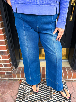 Escape by Habitat Mid Wash Pull-On Knit Denim Easy Fit Jean