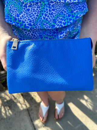 Riley Vegan Crossbody - Cornflower Blue