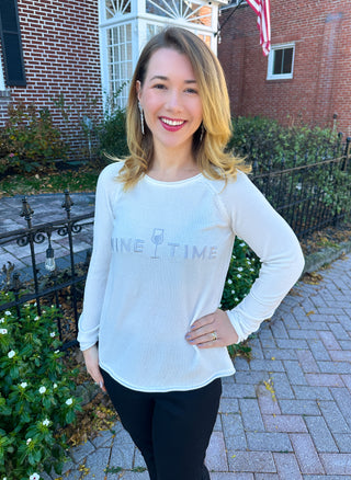 Lulu B Wine Time Chenille Sweater