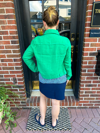 Lulu B Emerald Linen Jacket