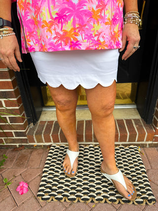Bangladine by Lulu B White Scallop Skort