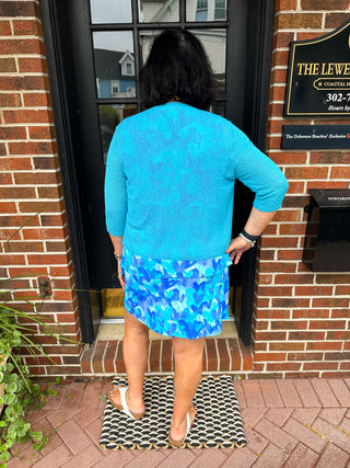 Lulu B Clear Turquoise Lightweight Cardigan