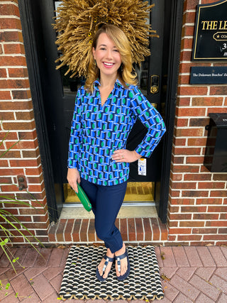 Lulu B Bangladine Navy Scallop Capri