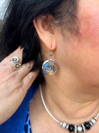 Adajio Blue Swirl Earrings