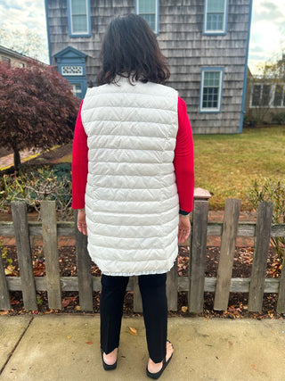 Lulu B Down Puffer Vest Cream