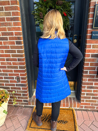 Lulu B Down Puffer Vest Sapphire