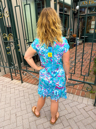 Tango Mango Lagoon Breeze Short Sleeve Dress