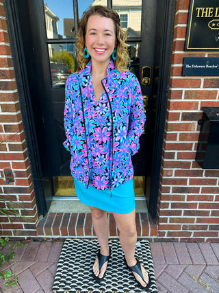 Beachtime by Lulu B Spring Bouquet Full Zip Jacket