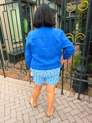 Lulu B Turtle Lattice Pocket Shorts