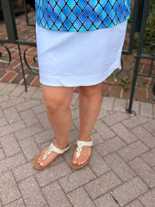 Bangladine by Lulu B Clearwater White Skort