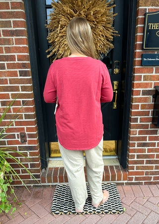 Escape by Habitat Garnet Dragonflies High Low Cotton Tee