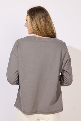 Escape by Habitat Volcano Batik Daisy Scoop Neck Fleece Pullover 3