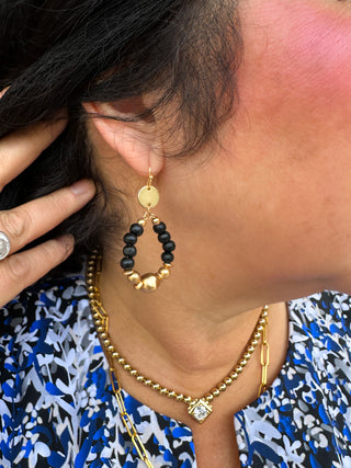 Chunky Black Earrings