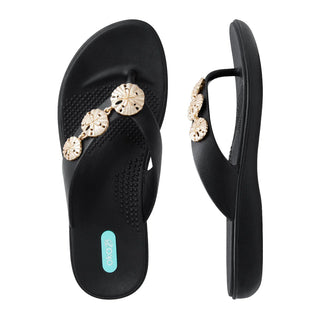 OkaB Melanie Licorice Sand Dollar Sandals