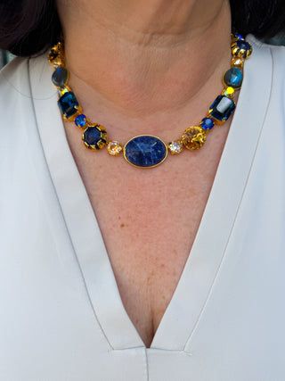 Sorrelli Chunky Necklace Denim Moon