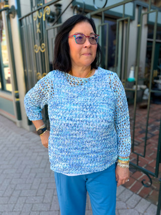 Escape by Habitat Blue Easy Knit Pullover