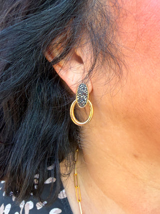 Gold Hematite Earrings