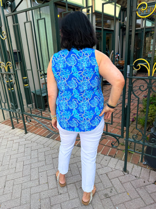 Lulu B Bangladine White Scallop Capri