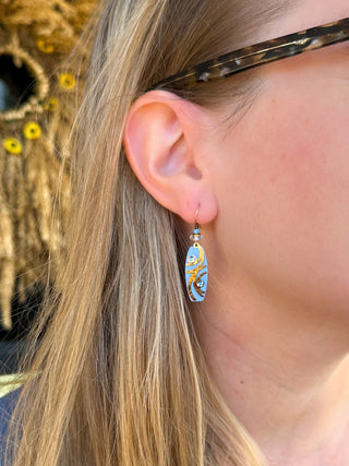 Adajio Sky Pale Blue Swirl Earrings