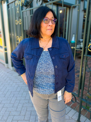 Tango Mango Navy Faux Suede Jacket