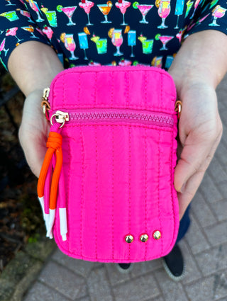 STARLETTE QUILTED CROSSBODY BAG PINK