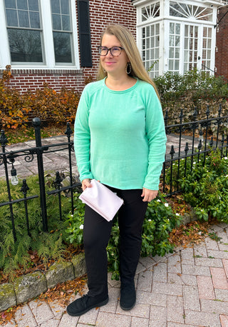 Lulu B Clear Seafoam Chenille Sweater