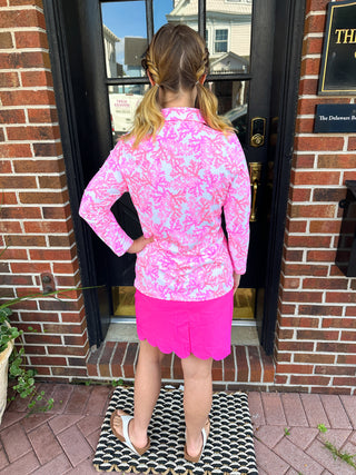 Bangladine by Lulu B Clear Pink Scallop Skort