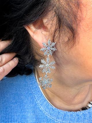 Sparkly Snowflake Earrings