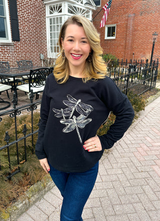 Escape by Habitat Black Dragonfly Fleece Pullover