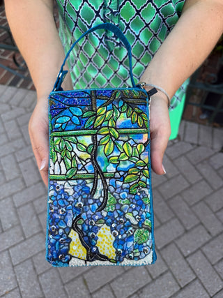Wisteria Beaded Crossbody Club Bag