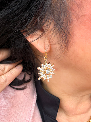 Bling Snowflake Earrings