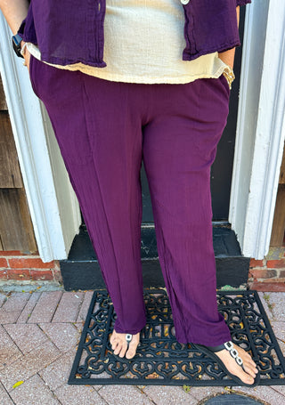Oh My Gauze Basic Pants Amethyst