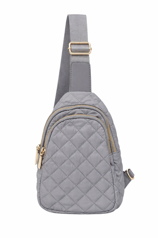Pinelope Puffer Sling Bag Grey