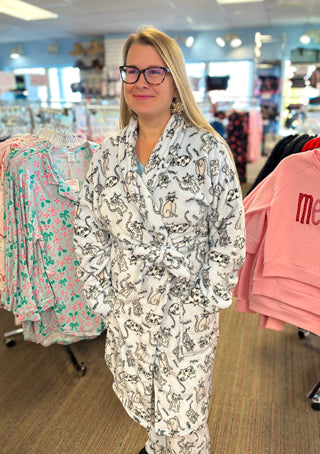 Plush Kitties Fleece Robe