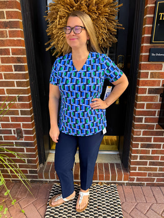 Bangladine by Lulu B Navy Contemporary Capris