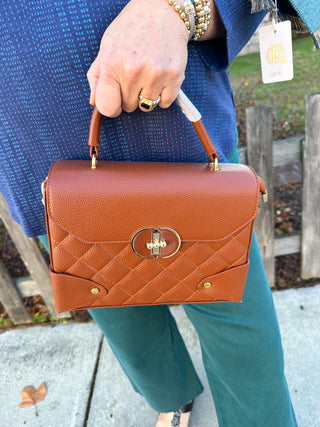 Brown Quilted Handbag