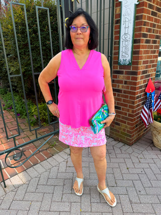 Lulu B Pink Coral Zip Skort