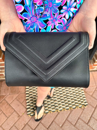 Mudpie Black Clutch