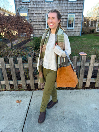 Olive Checkered Scarf