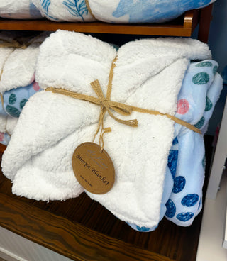 Plush Dog Paws Sherpa Blanket