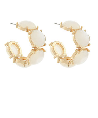 Acetate Round Hoops White