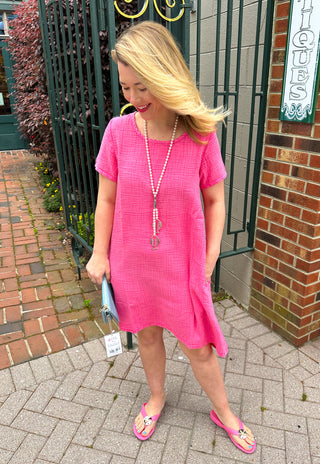 cotton boutique dresses Cotton Eyelet 3/4th Sleeve Dress