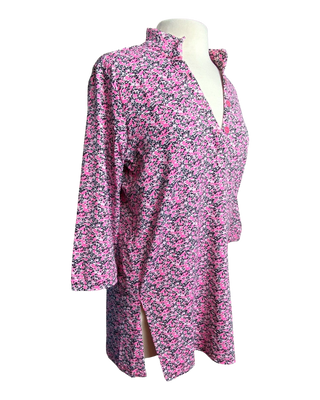 Lulu B Pink Leopard Button Tunic