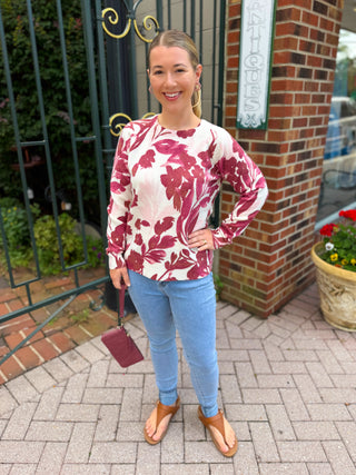Charlie B Blossom Reversible Raglan Sweater