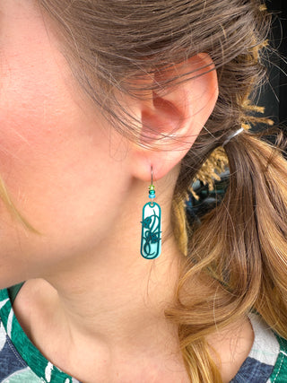 Adajio Teal Flower Earrings