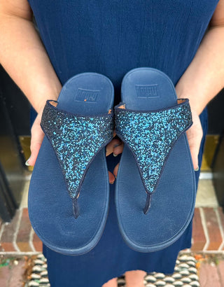 FITFLOPS LULU GLITTER MIDNIGHT NAVY