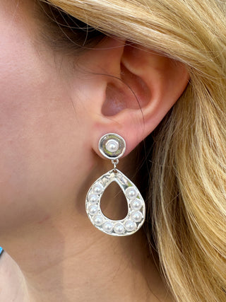 Pearl Horseshoe Beaded Earrings