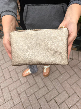 Riley Vegan Crossbody - Champagne