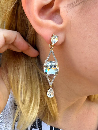 Gold Bling Crystal Earrings