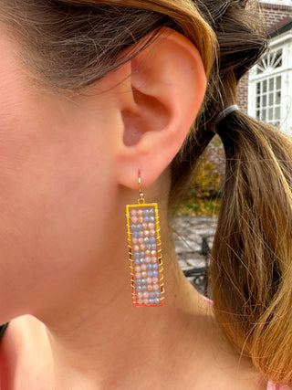 Pastel Rectangle Earrings